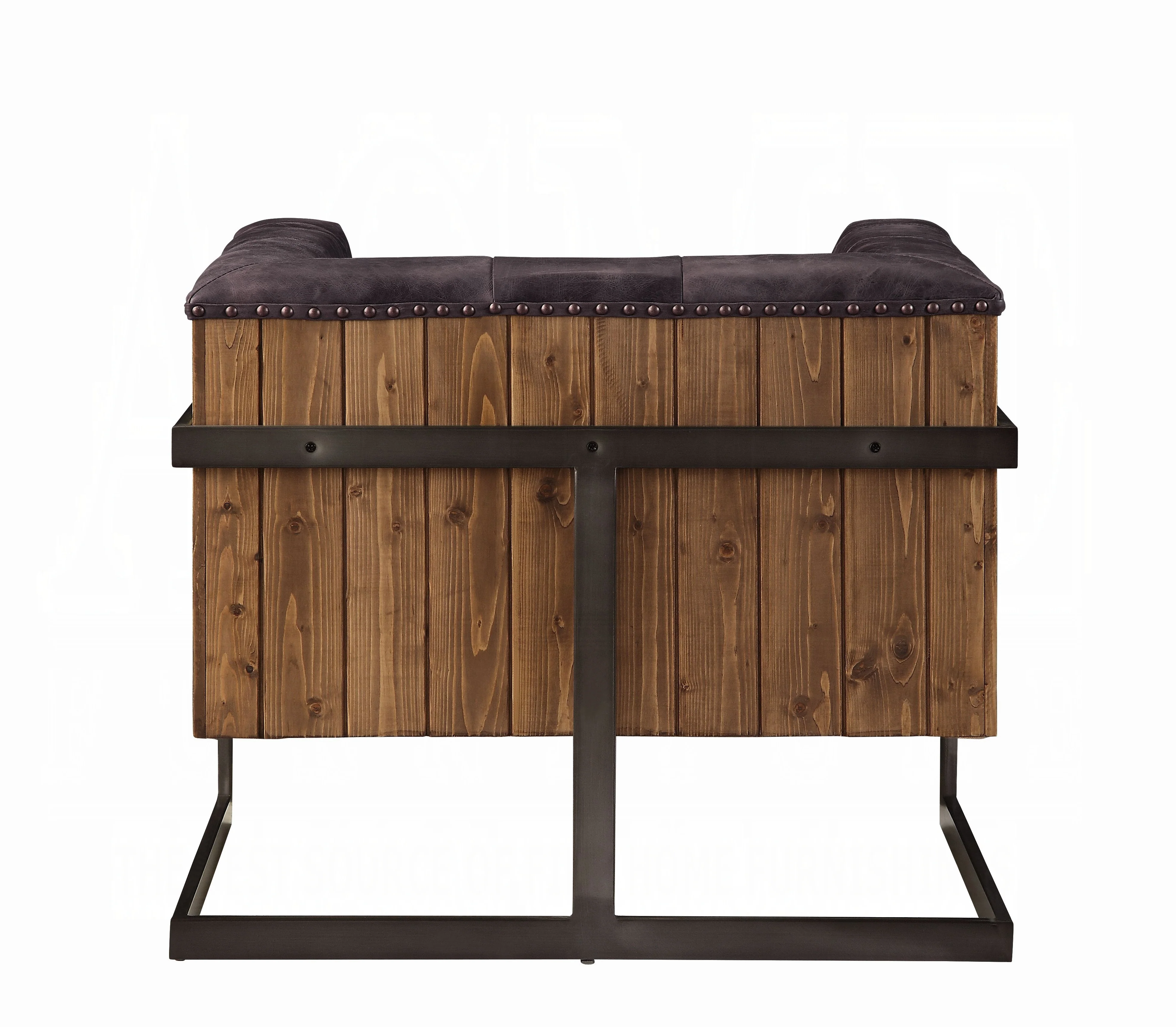Sagat Accent Chair Ebony Top Grain Leather - Image 5