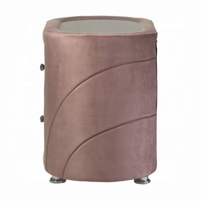 Salonia Pink Velvet Nightstand BD01184 - Image 5