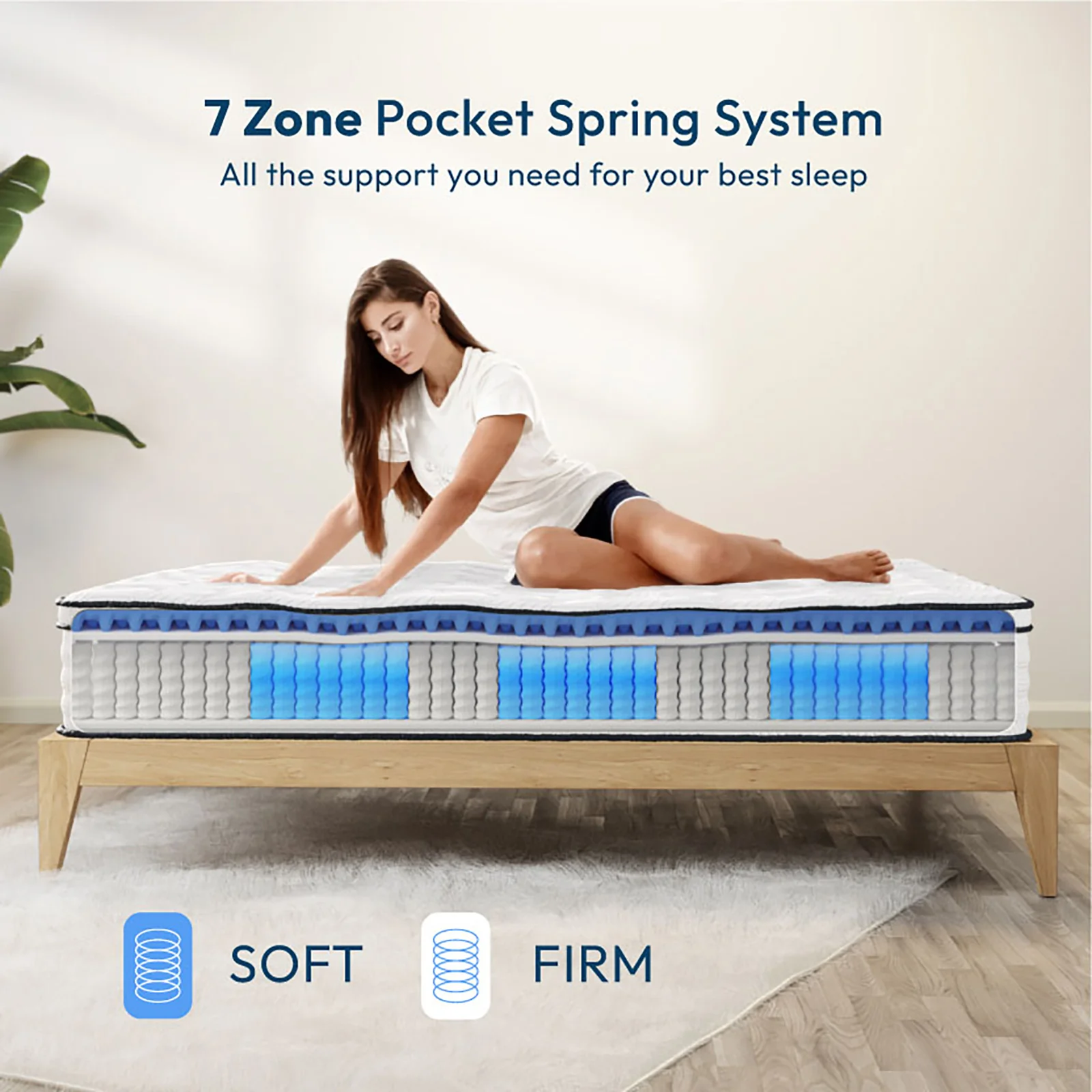 Salvia 12" Hybrid Mattress - California King - Image 5