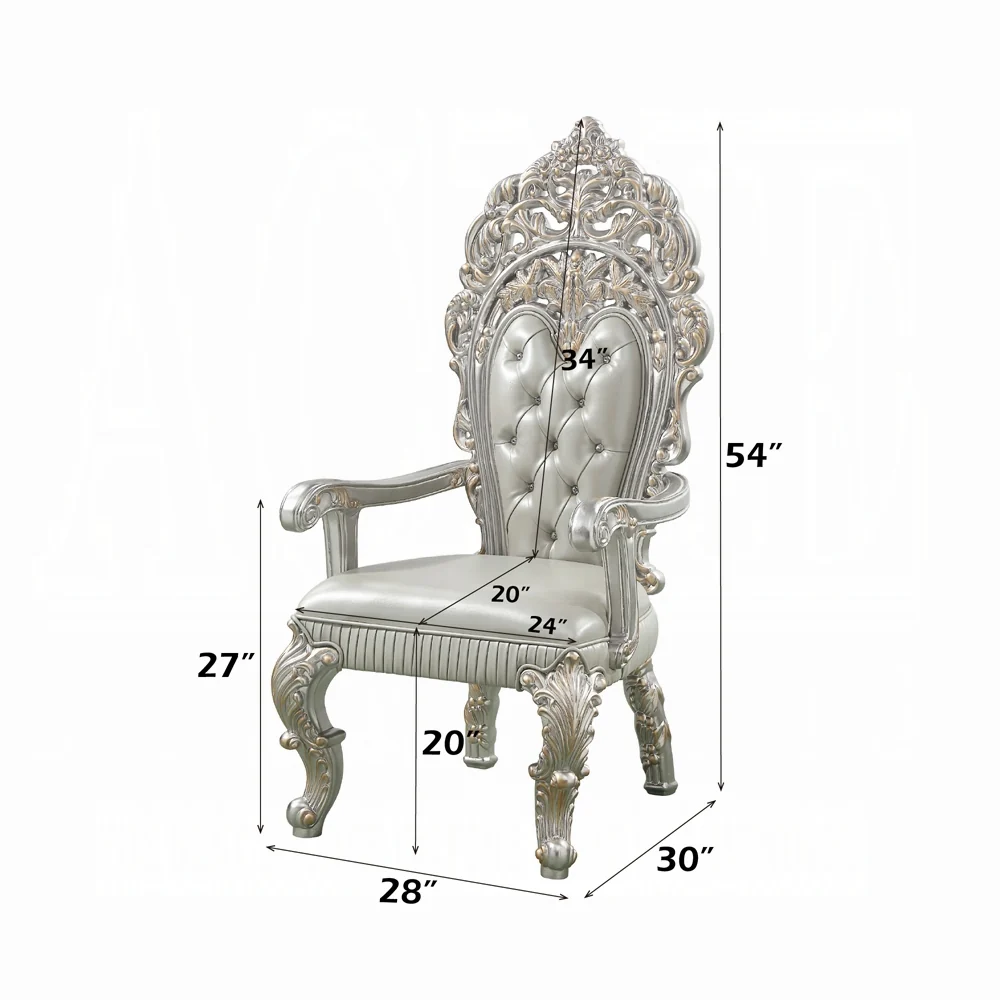 Sandoval Champagne Finish 7 Pc Dining Collection - Image 17
