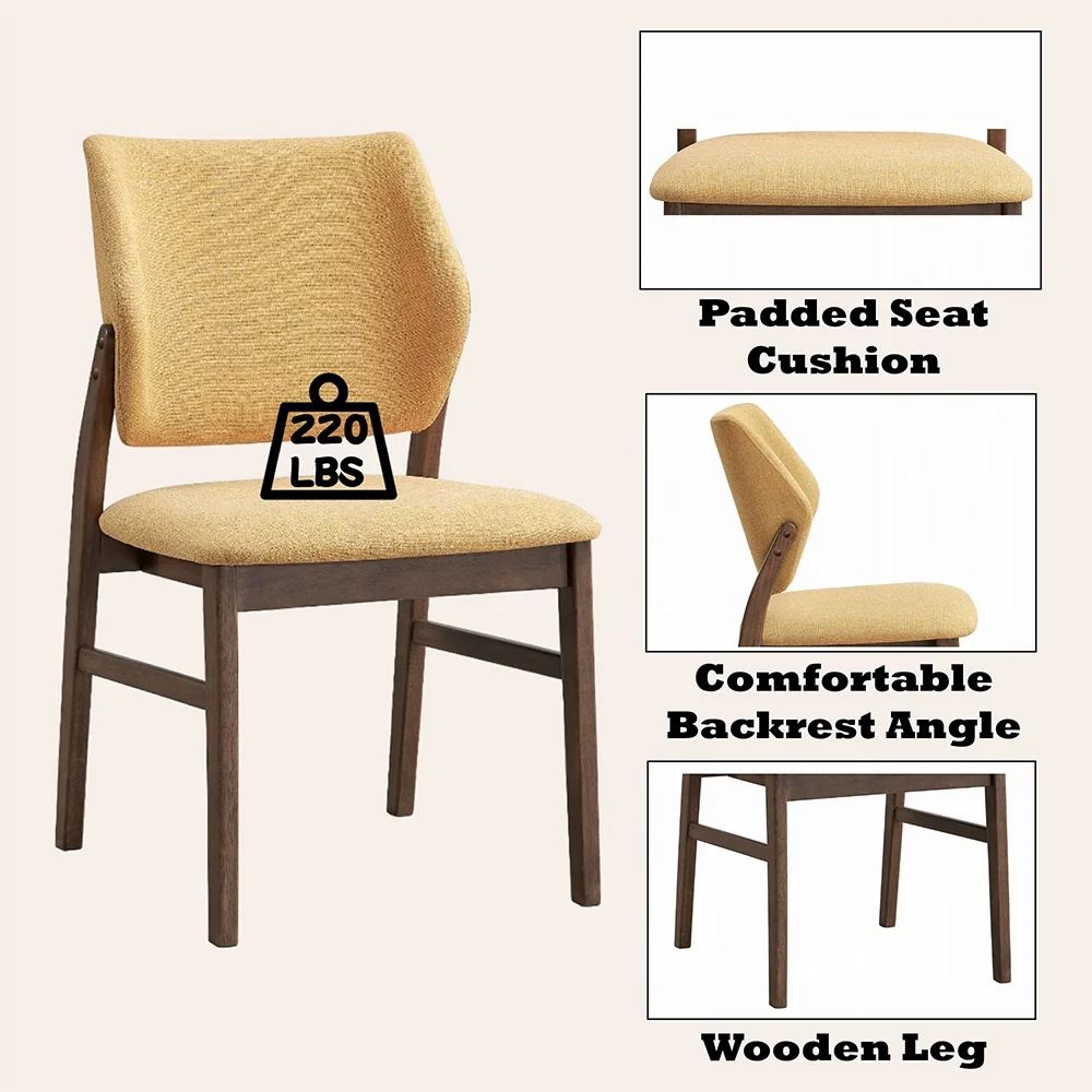 Sarha 5 Pc Walnut Dining Set - 2 Chair Choices - Image 11