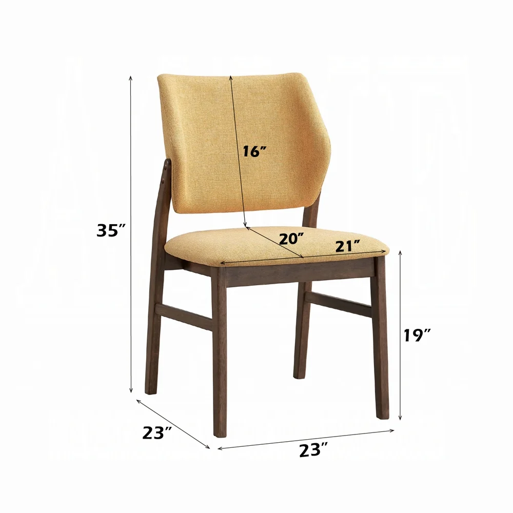 Sarha 5 Pc Walnut Dining Set - 2 Chair Choices - Image 12