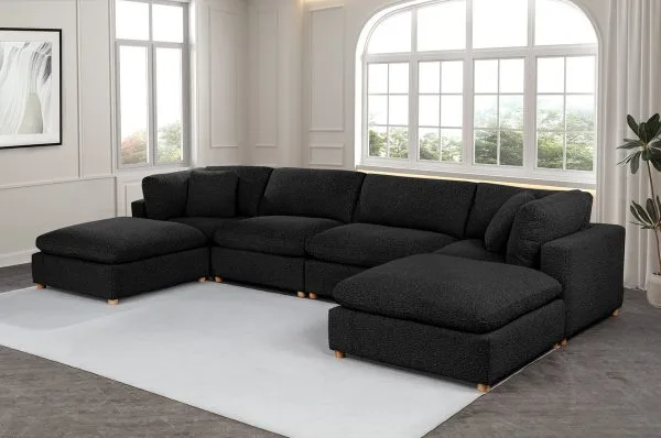 SE05 Modular Sectional Boucle Fabric - 3 Colors - Image 2