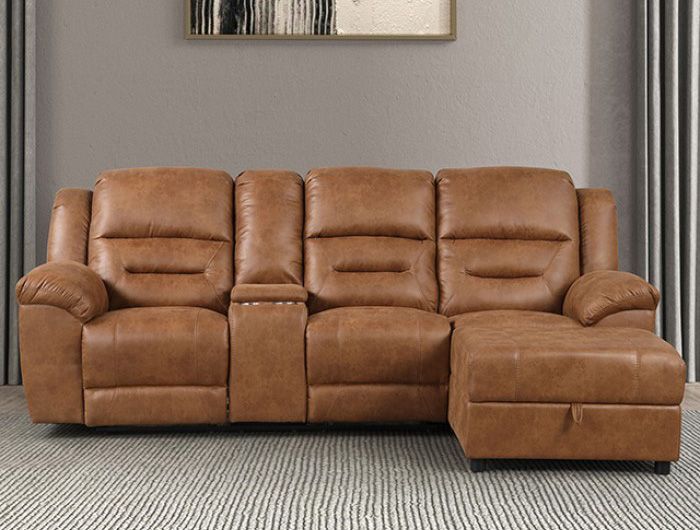 Septimus Saddle Brown Motion Sectional - Image 3