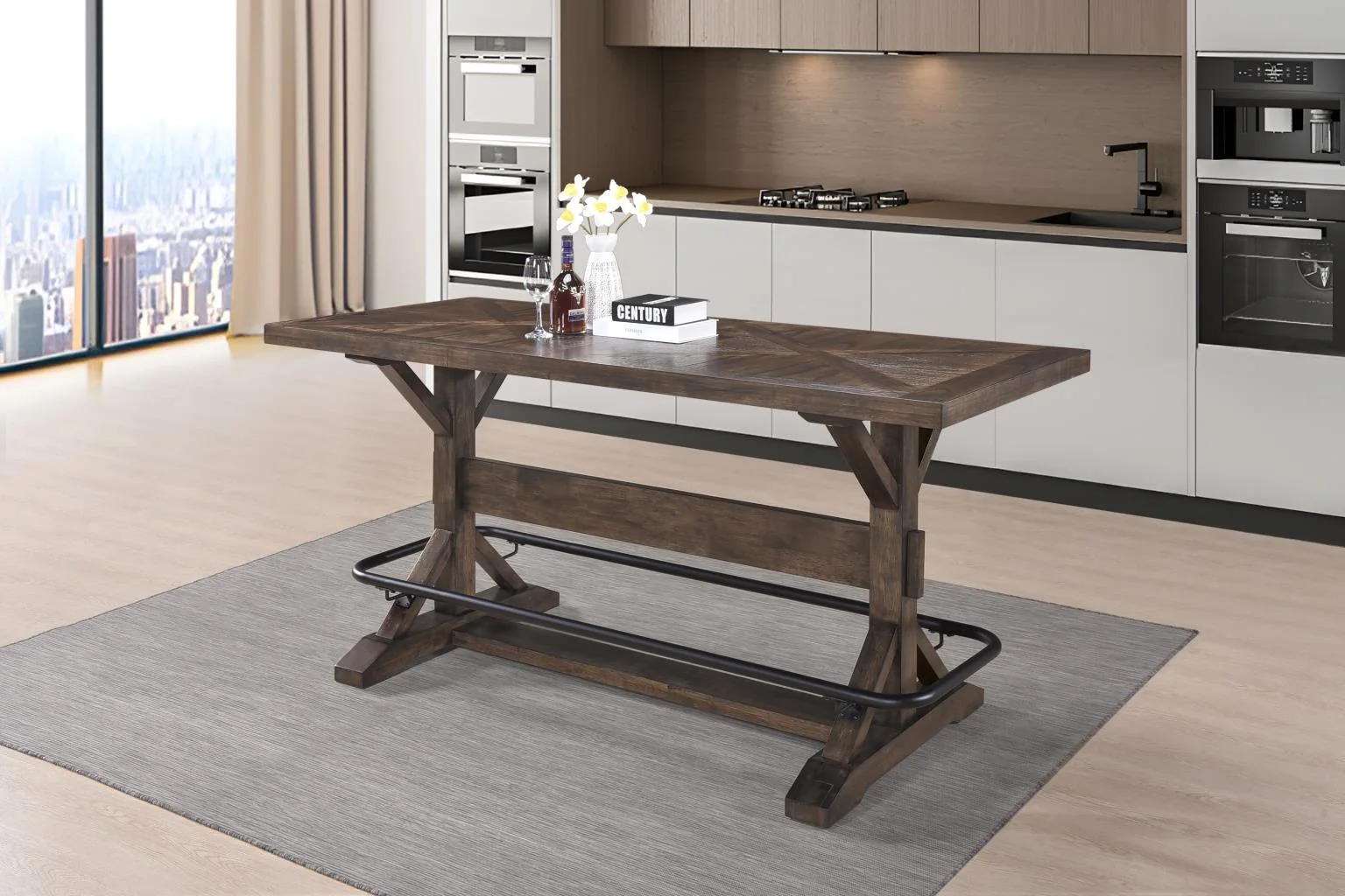 Sequoia 6 Pc Rustic Espresso Dining Set - Image 2