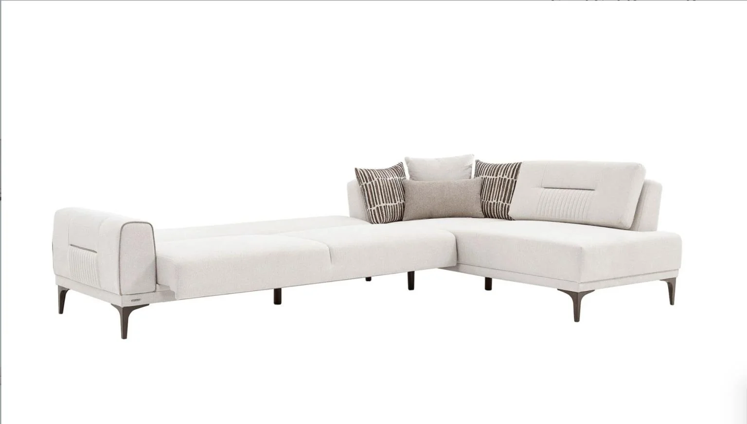 Seul Cream Sectional Sleeper by Bellona - Image 3