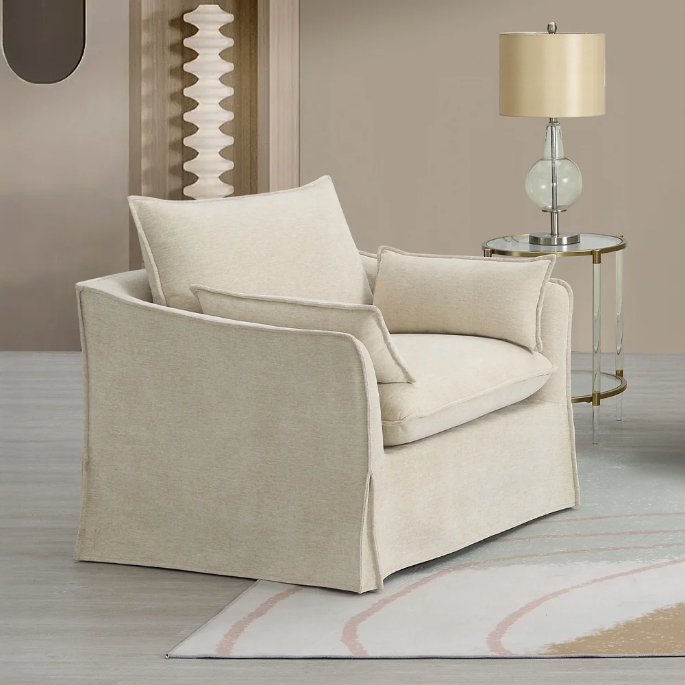 Shane Beige Linen Chair LV02912