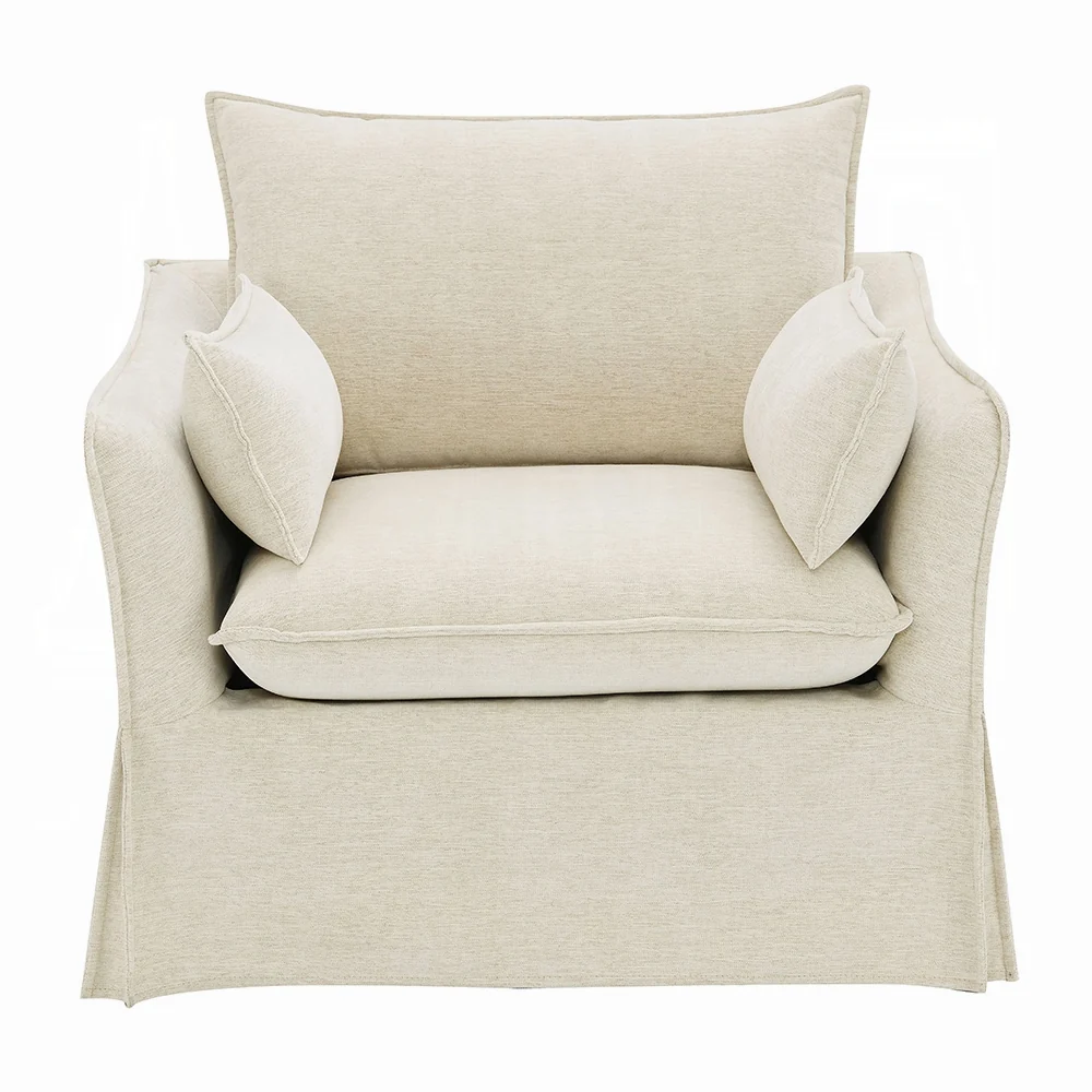 Shane Beige Linen Chair LV02912 - Image 3