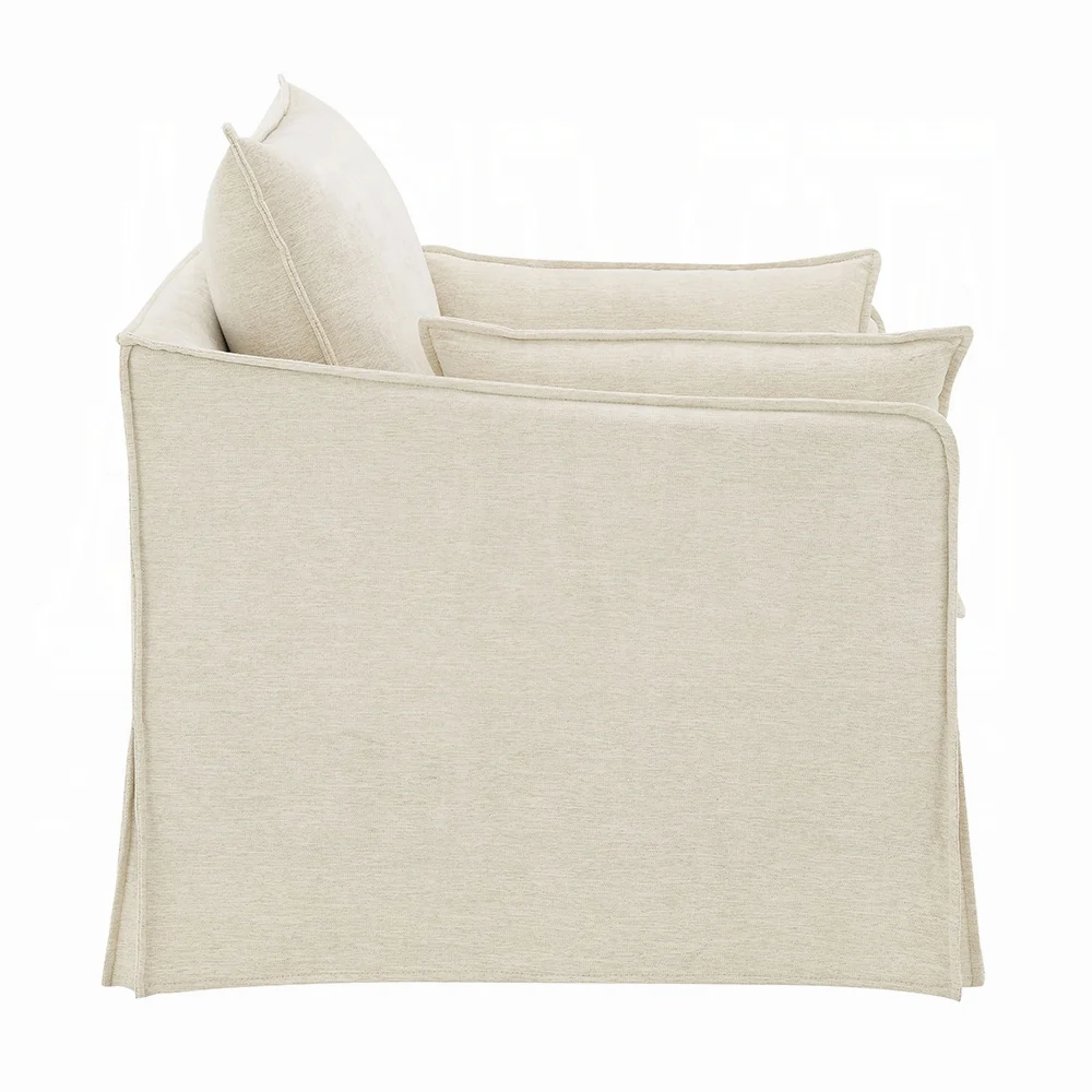 Shane Beige Linen Chair LV02912 - Image 4