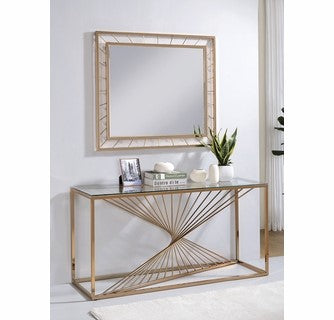 Sherbrooke Gold Sofa Table with Optional Mirror - Image 2