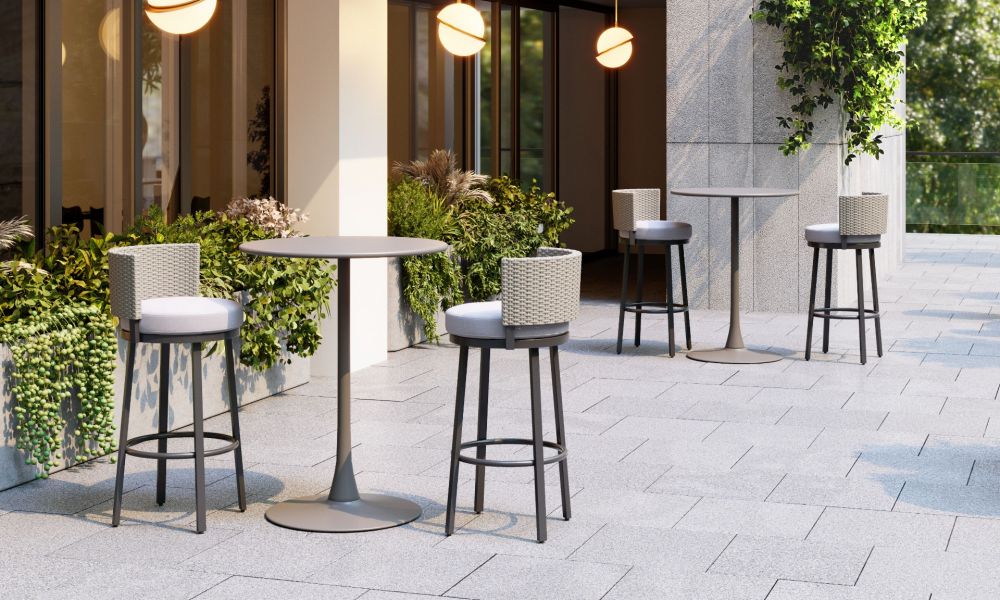 Soleil 3 Pc Outdoor Bar Set 704036 - Image 2
