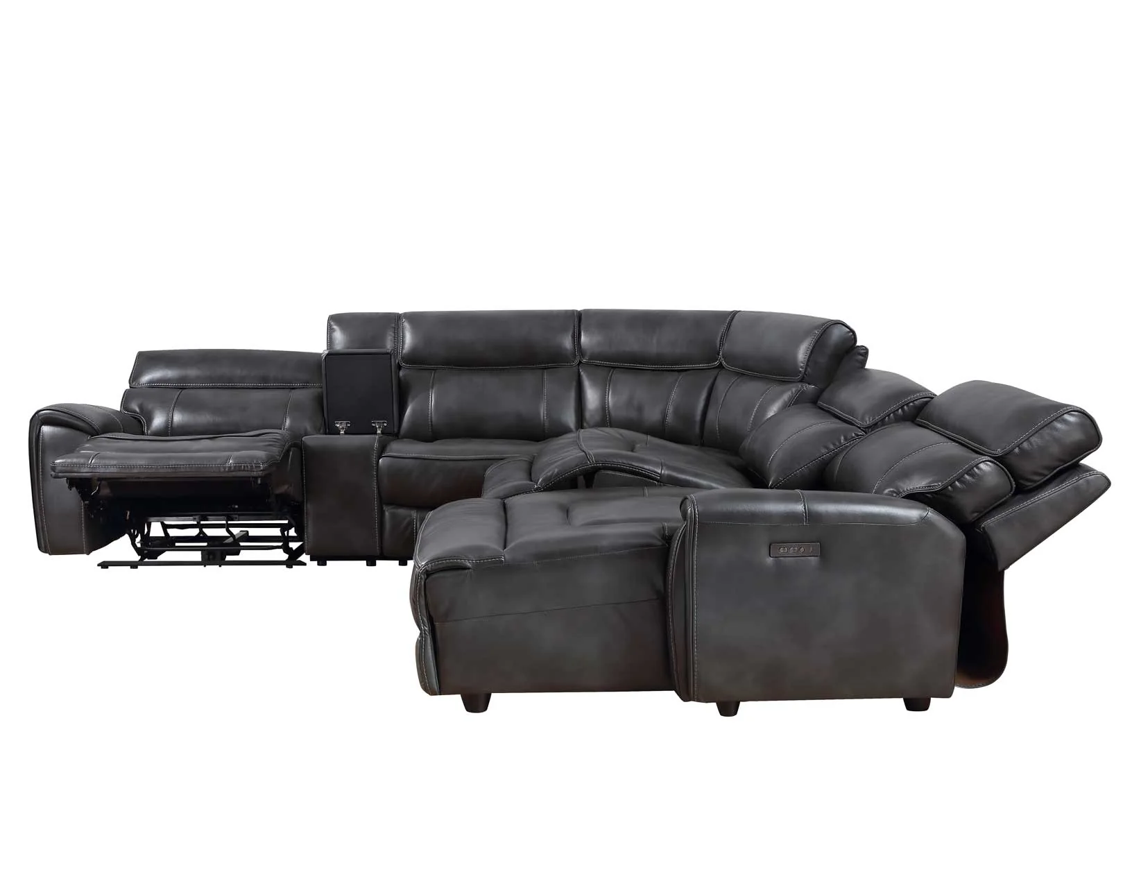 Steve Silver Provo 6-Piece Dual-Power Chaise Sectional - Image 4