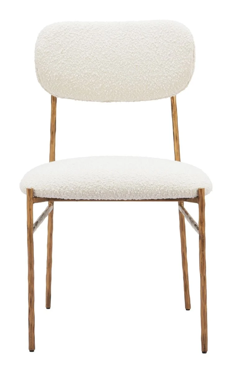 Sydhavnen Dining Chair Cream & Gold 110276 - Image 3