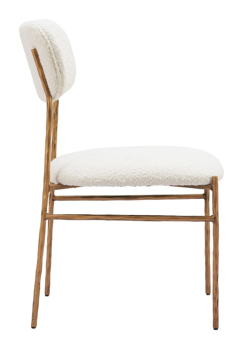 Sydhavnen Dining Chair Cream & Gold 110276 - Image 4