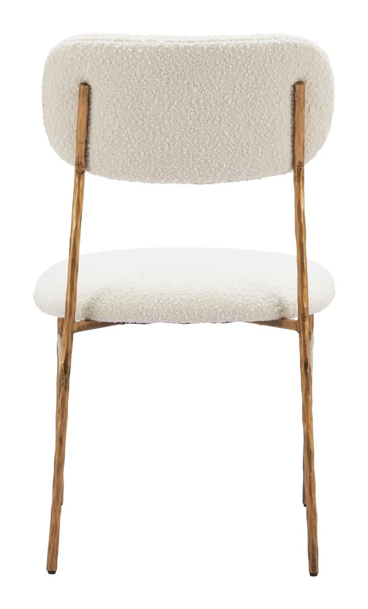 Sydhavnen Dining Chair Cream & Gold 110276 - Image 5