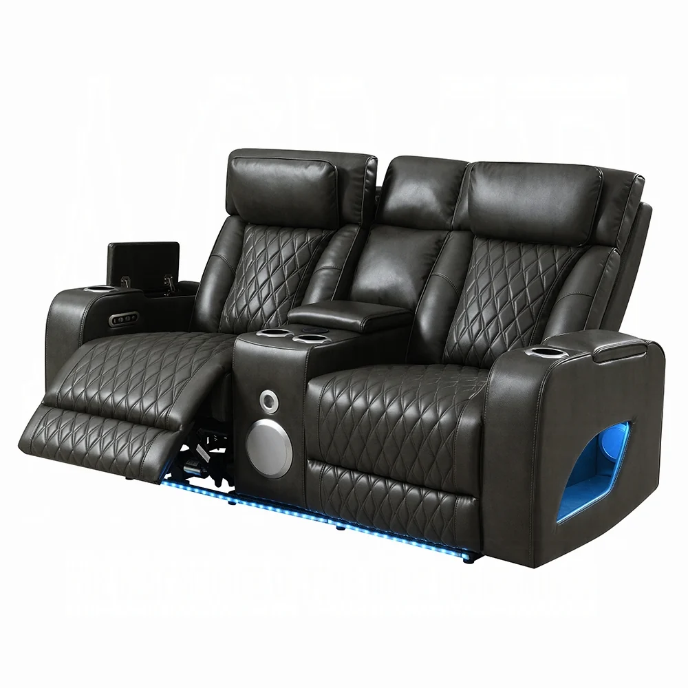 Taddeo Power Motion Gray Sofa & Loveseat - Image 16