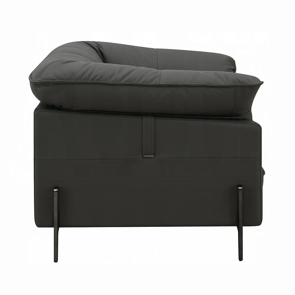 Tadi Gray Top Grain Leather Chair LV04512 - Image 4
