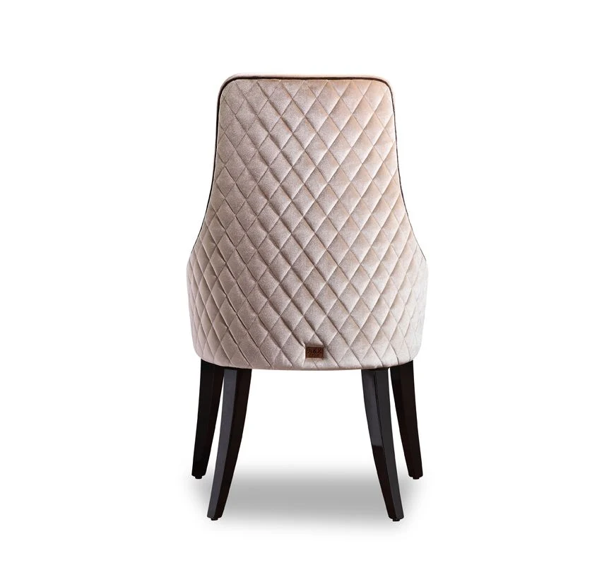 Talin Modern Off-White Velour Dining Chair - Image 3