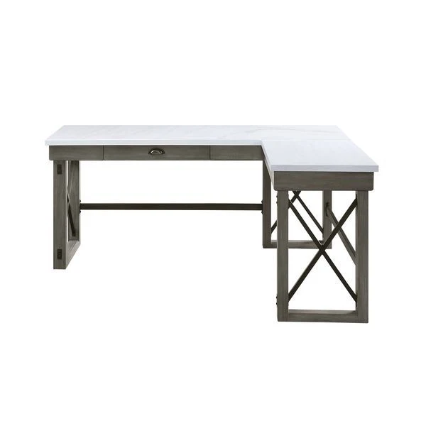 Talmar Corner Lift Top Writing Desk w/Marble Top - Image 4