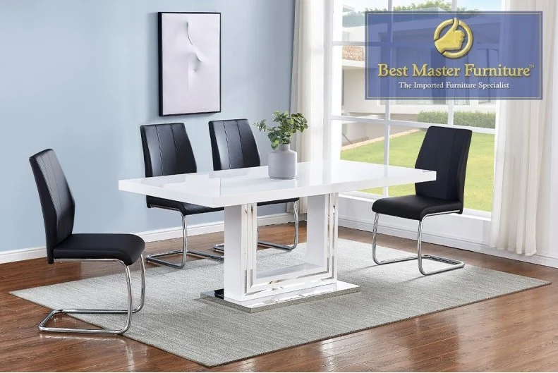 Tameca BA206 White Modern Dining Collection - Image 3