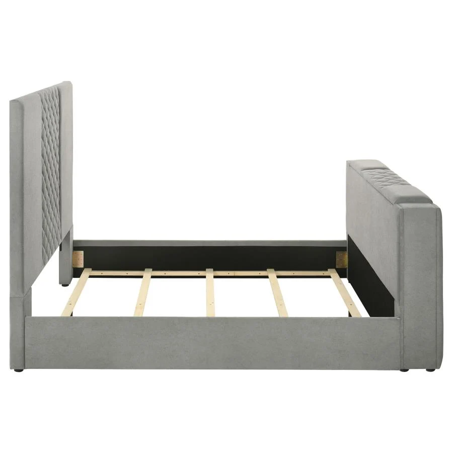 Tara King Gray Upholstered TV Bed - Image 8