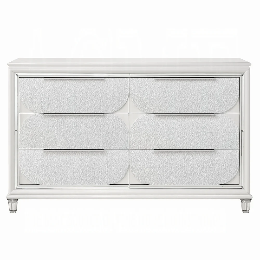 Tarian 4 Pc King Pearl White Bedroom Set - Image 17