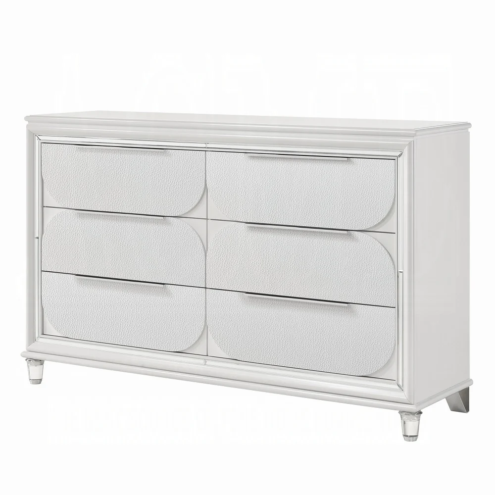 Tarian Boucle Bed & Pearl White Case Goods - Image 16