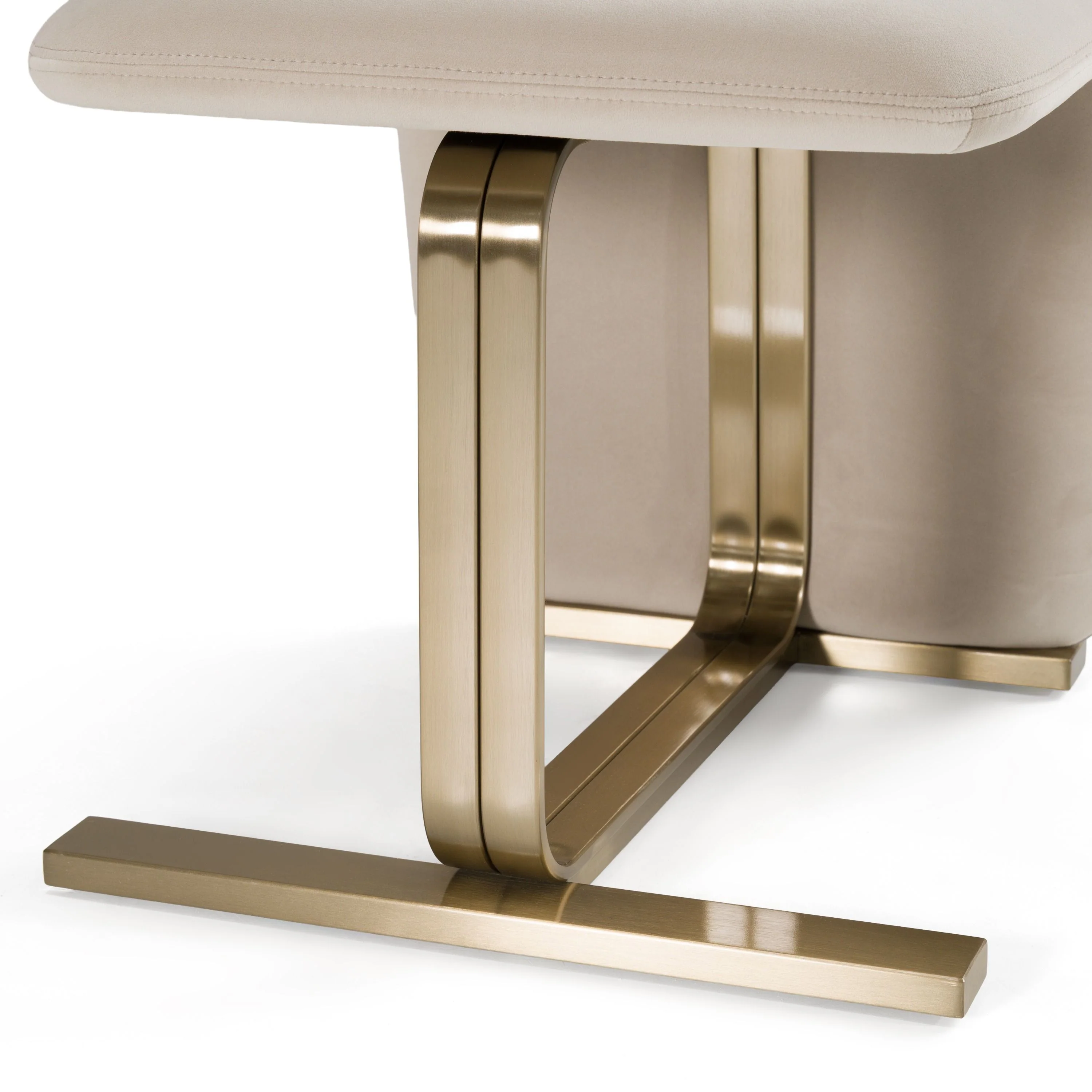 Tasha Modern Light Beige Grey Velvet Chair - Image 7