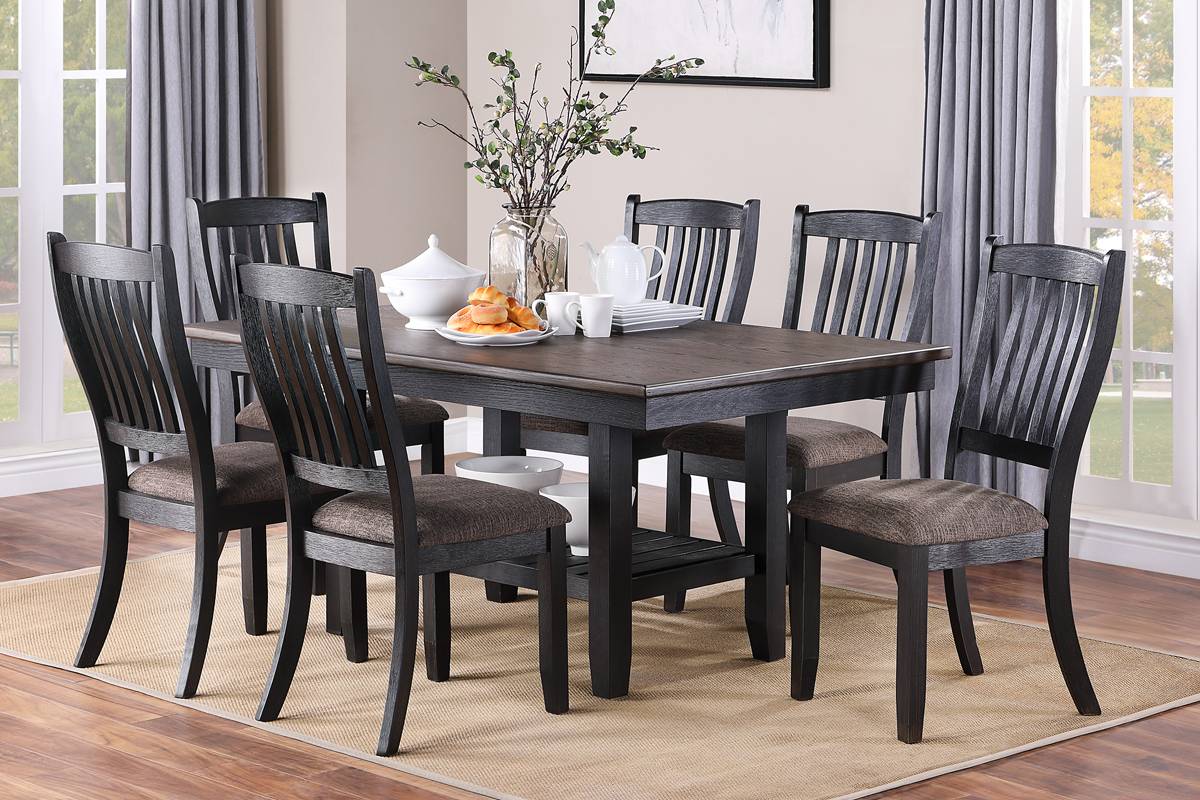 Texas F2438 Dining Set - Dark Coffee