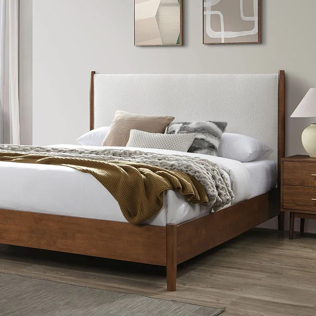 Thusis Walnut Beige Boucle Bedroom Set - Image 2