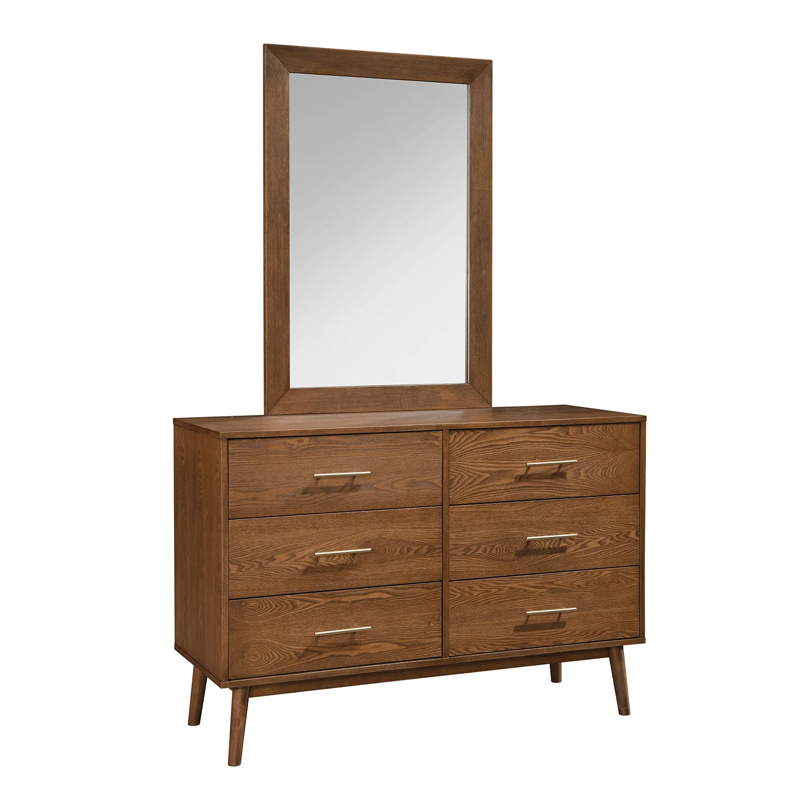 Thusis Walnut Beige Boucle Bedroom Set - Image 6