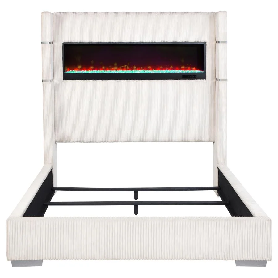 Tisdall Upholstered Flame Visualizer California King Bed - Image 8