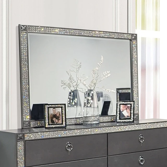 Titania FM7240GY Grey Glam Bedroom Collection - Image 5