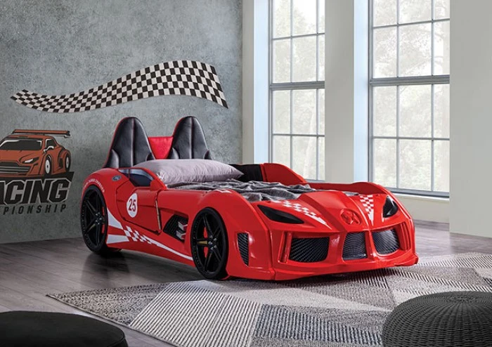 Trackster Race Car Bed - Many Options - 4 Colors - Image 2