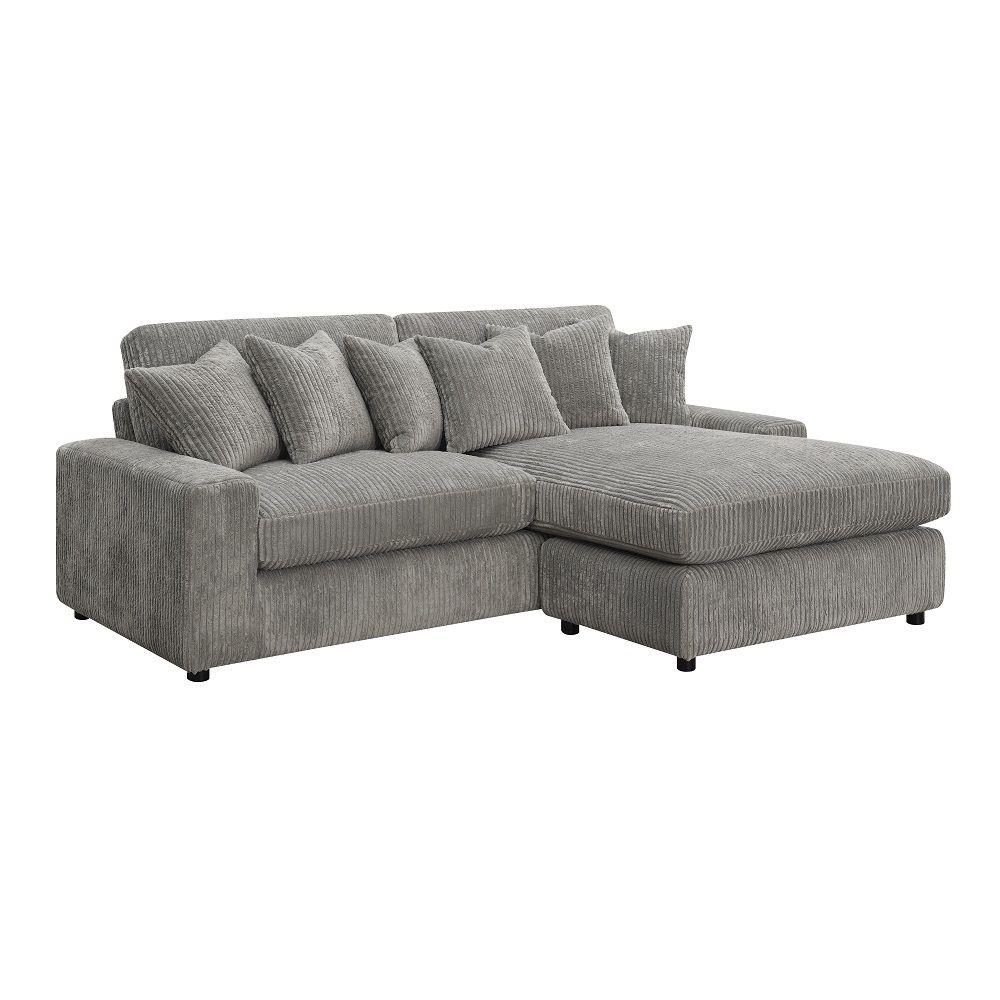 Tavia Gray Corduroy Sectional LV01882 - Image 2