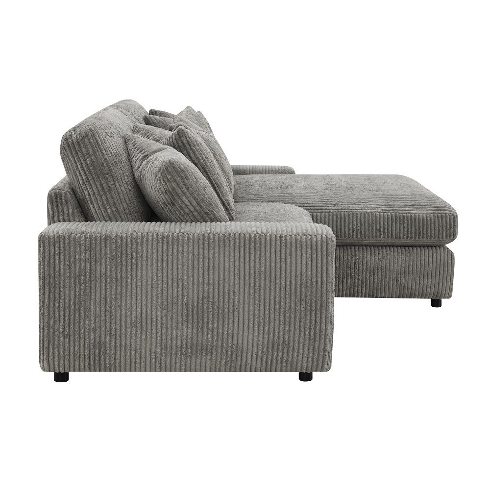 Tavia Gray Corduroy Sectional LV01882 - Image 4