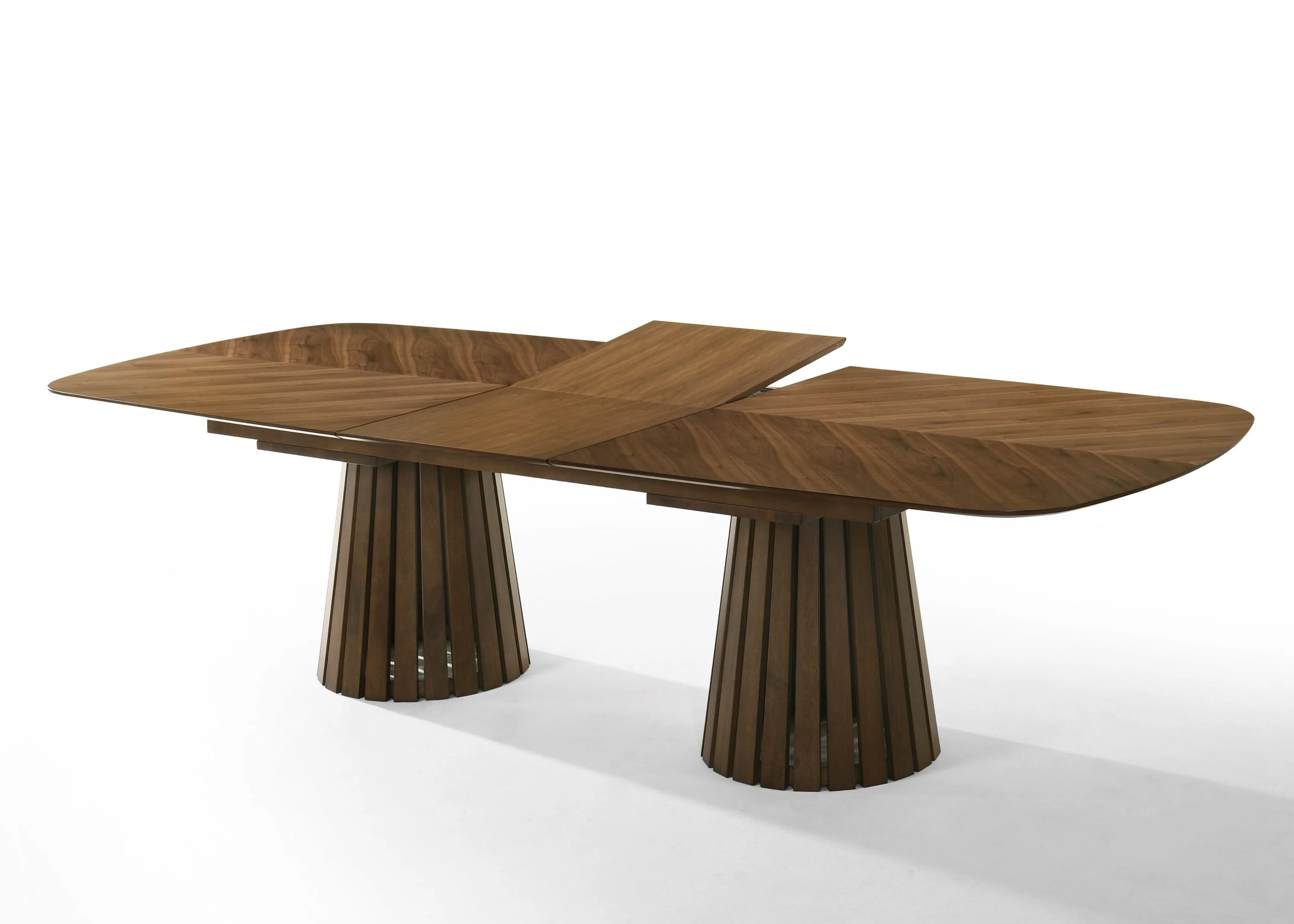 Truman Mid-Century Walnut 11 Pc Extendable Dining Set - Image 4