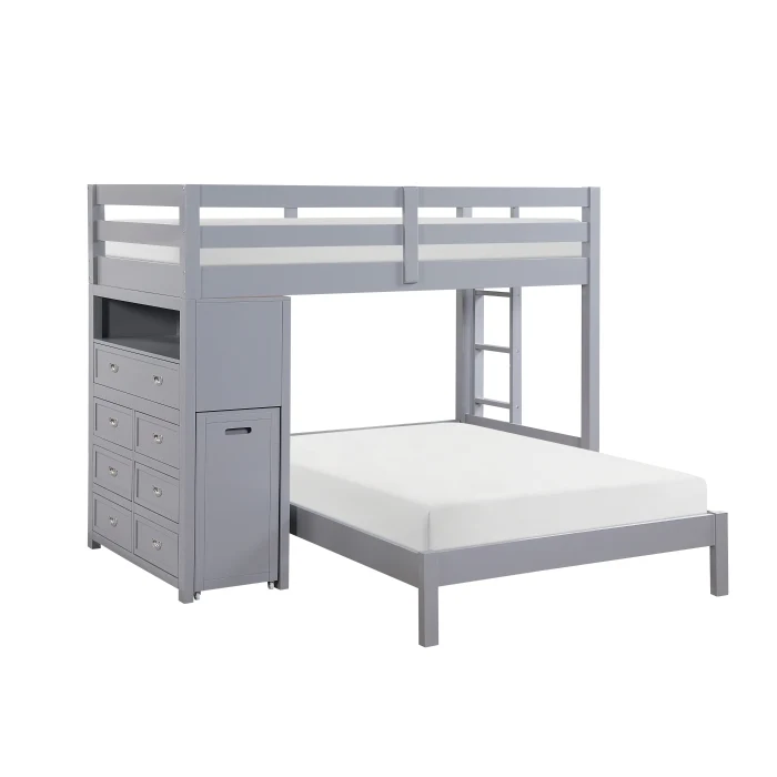 Twin/Full Loft Bunk Bed w/Chest & Hidden Desk - Image 11