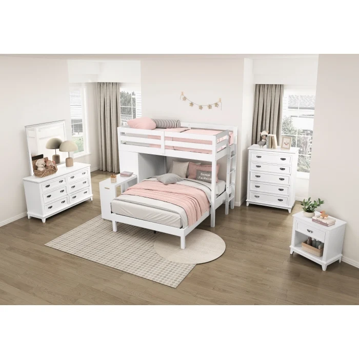 Twin/Full Loft Bunk Bed w/Chest & Hidden Desk - Image 6