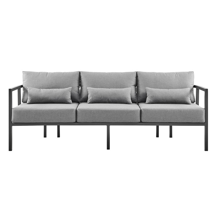 Valentina 4 Pc Dark Grey Armen Living Outdoor Seating Set - Image 3