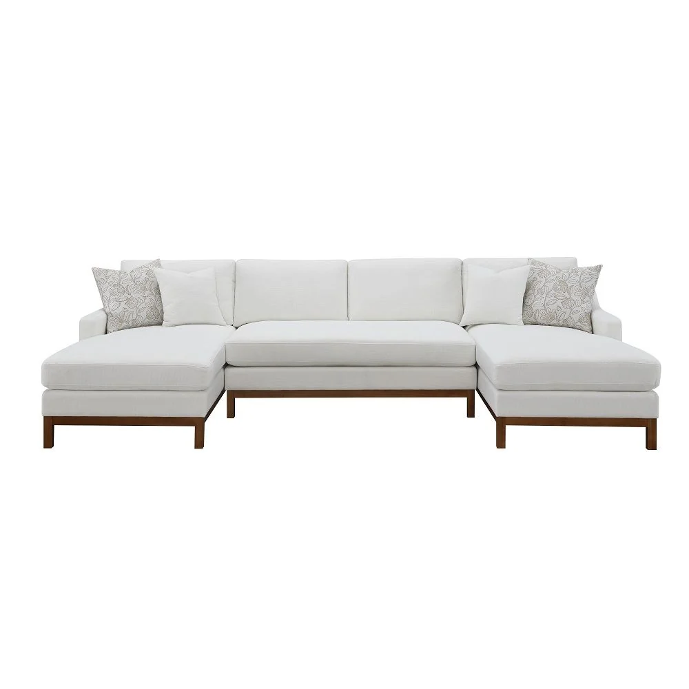 Valiant Ivory Chenille Sectional by Acme Furniture - Image 3