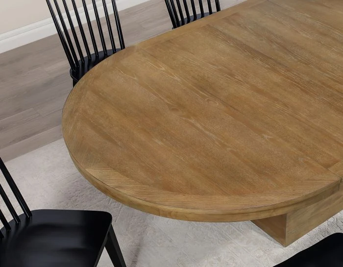 Vaughn Expandable Dining Set Driftwood & Black - Image 4