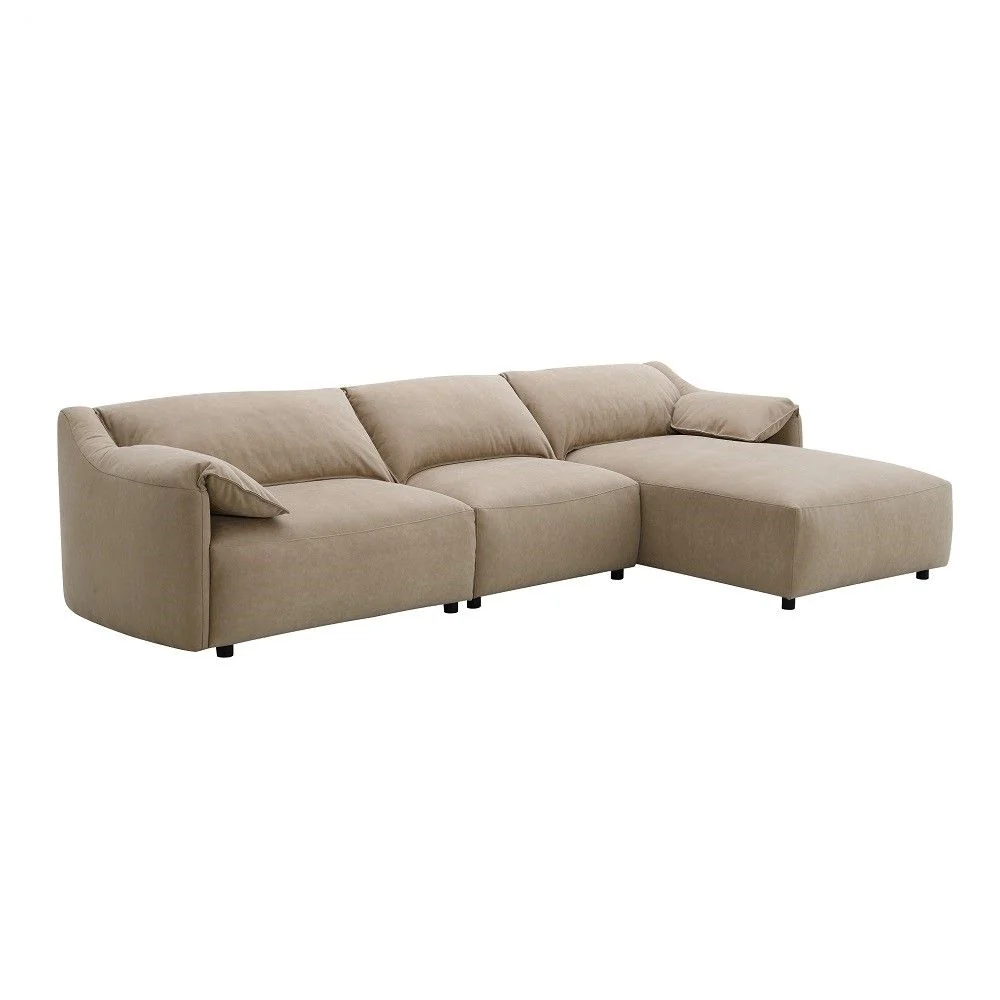 Veata Suede Velvet Sectional - Acme LV03090 - Image 2