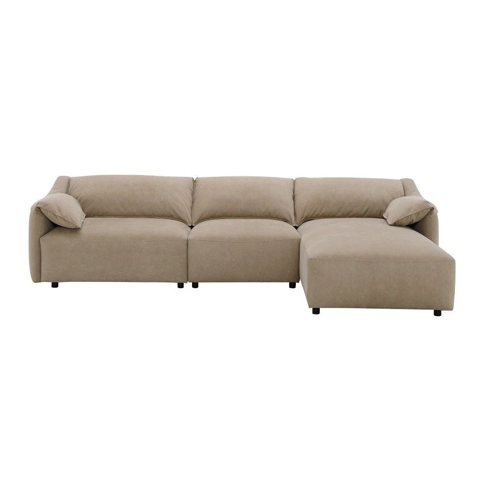 Veata Suede Velvet Sectional - Acme LV03090 - Image 3