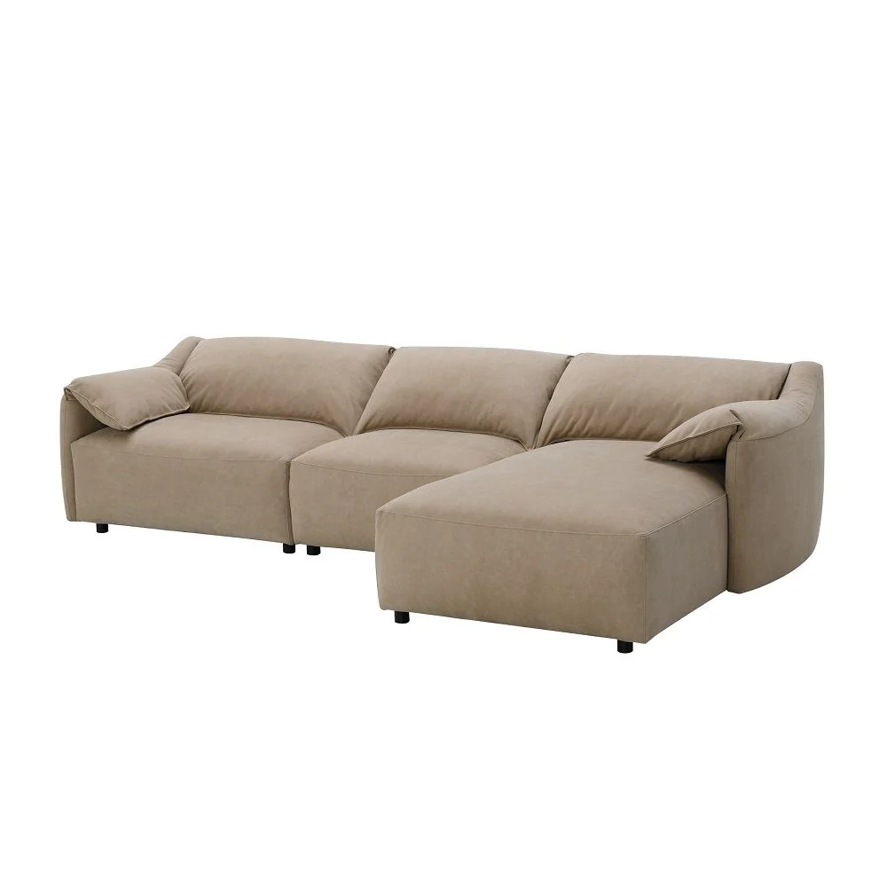 Veata Suede Velvet Sectional - Acme LV03090 - Image 4