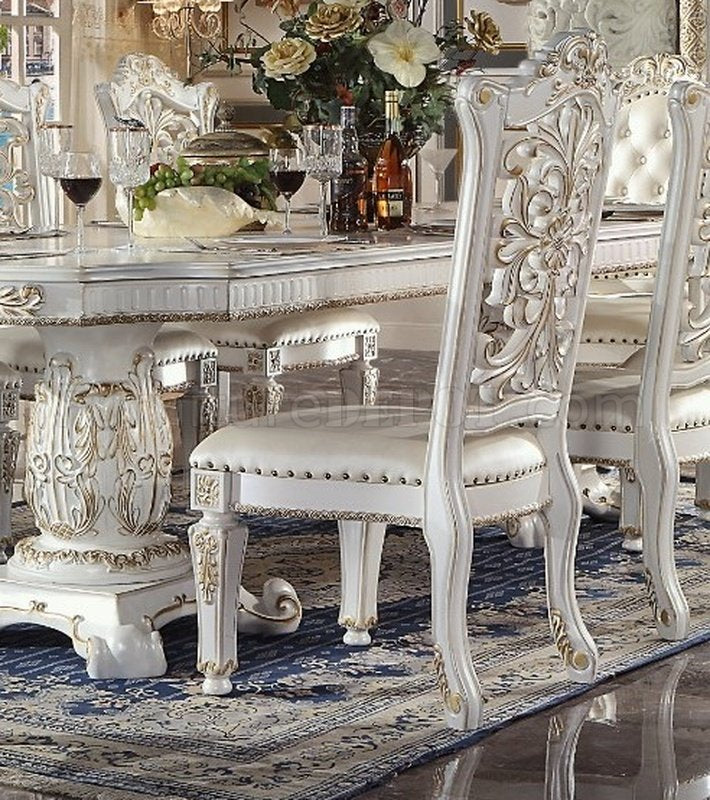 Vendome Antique Pearl Finish 9 Pc Dining Collection - Image 2