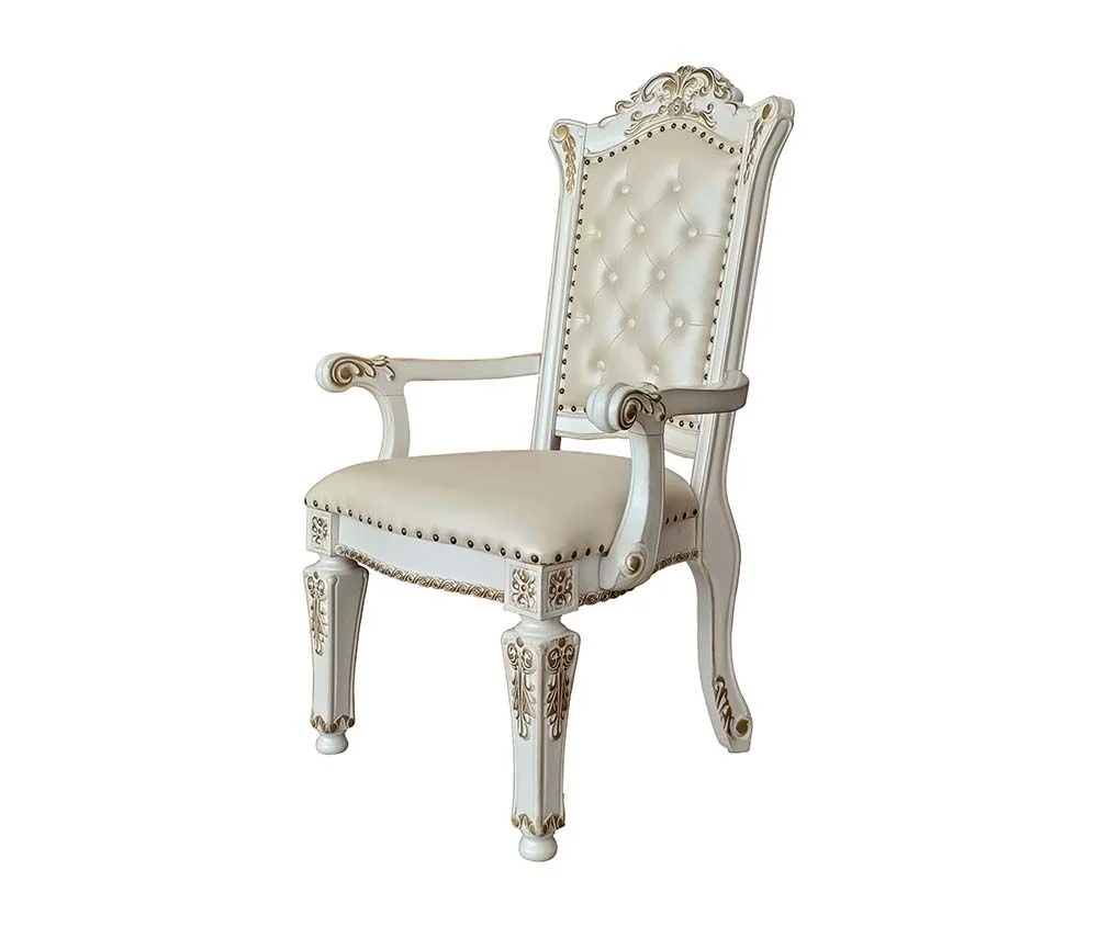Vendome Antique Pearl Finish 9 Pc Dining Collection - Image 9