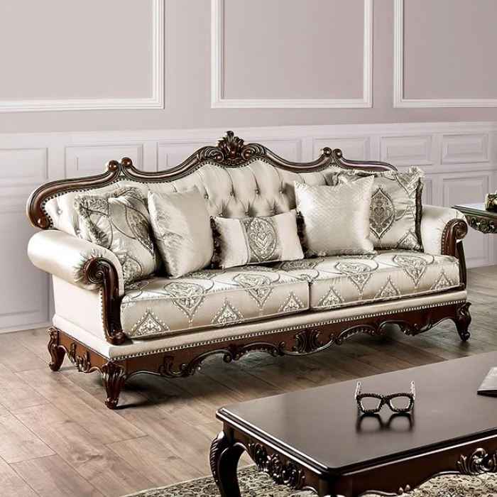 Veracruz 2 Pc Sofa Collection - Dark Cherry/Beige - Image 2