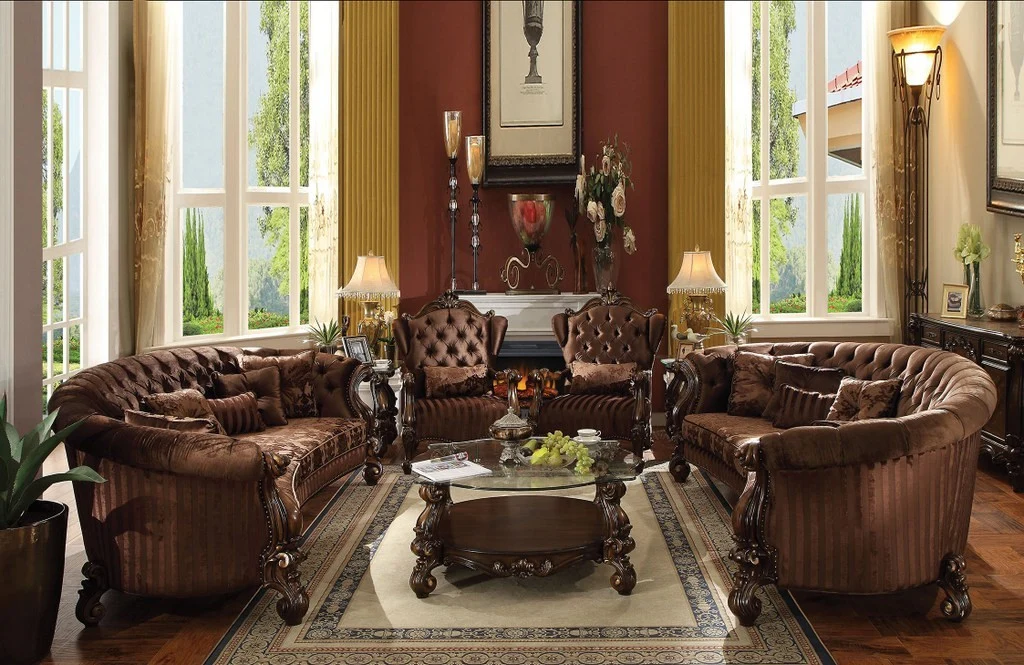 Versailles 52080 Sofa Collection - Brown Velvet