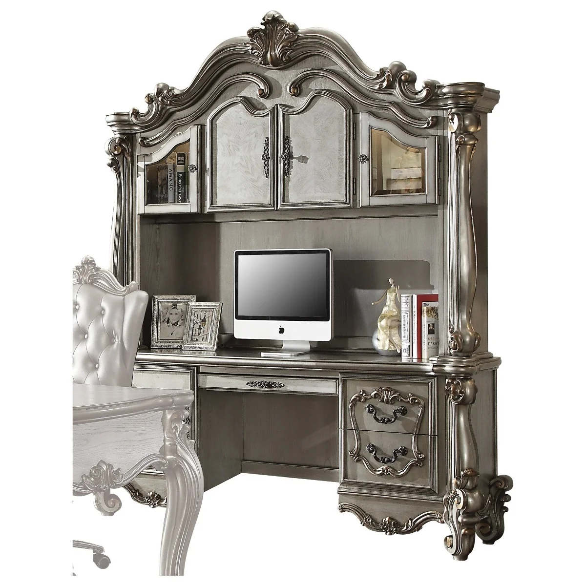 Versailles 92824 Platinum Credenza & Hutch - Image 2